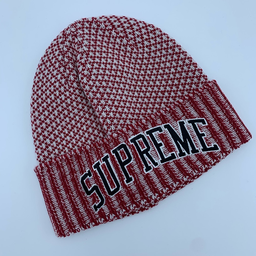 Supreme Fair Isle Beanie (Red)